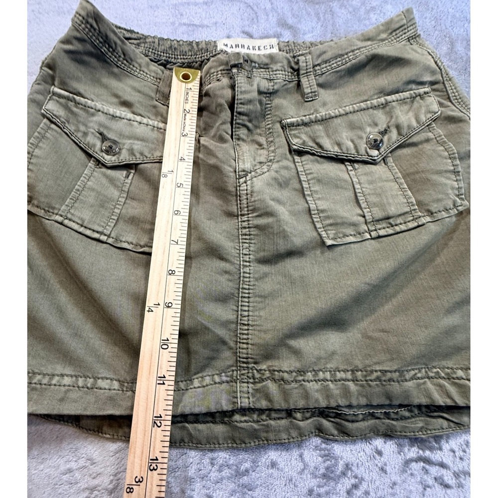 Marrakech Women's Olive Cargo Mini Skirt XS Utility Military Safari Casual - Picture 7 of 7